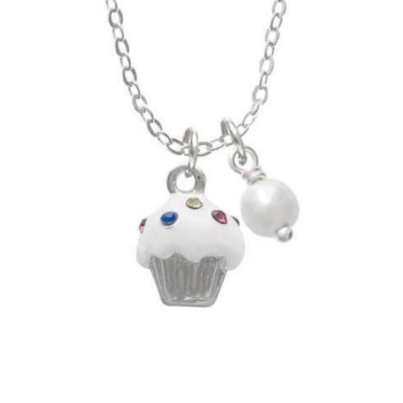 Vanilla Cupcake Charm Silver - Picture 1 of 3